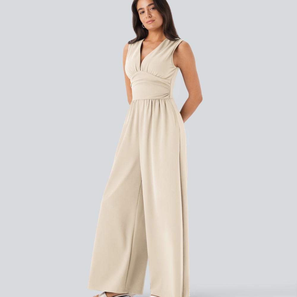 HALARA Cream Jumpsuit - Picture 3 of 8